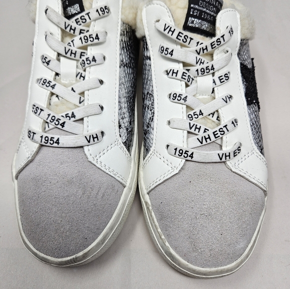 Vintage Havana Slip On on Sneakers Sz 8.5 Heavenly Snake Print Faux Sherpa - Picture 11 of 13